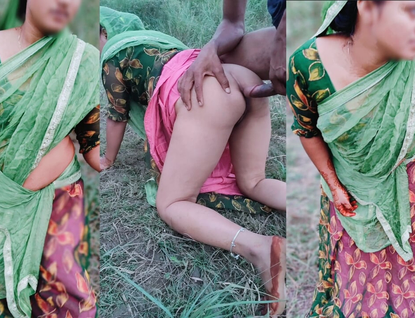 Indian Bhabhi Ripped Up by Devar's Phat Chisel Outdoors